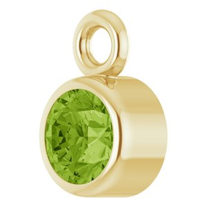 14K Yellow Gold Natural Peridot Dangle