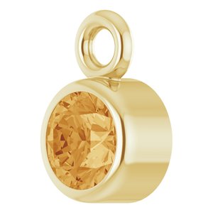 14K Yellow Gold Natural Citrine Dangle