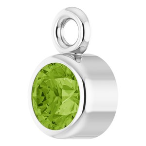 Sterling Silver Natural Peridot Dangle