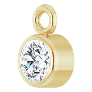 14K Yellow Gold Lab-Grown Moissanite Dangle