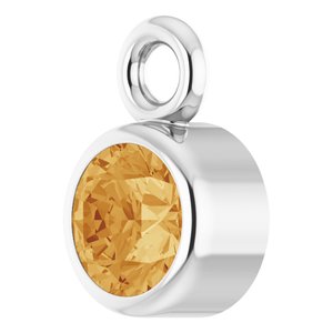 Sterling Silver Natural Citrine Dangle