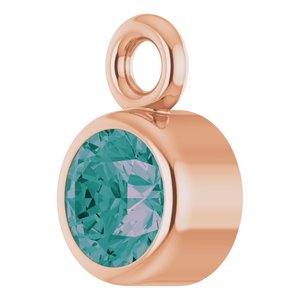 14K Rose Gold Lab-Grown Alexandrite Dangle