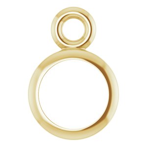 14K Yellow Gold 3.5 mm Round Bezel-Set Dangle