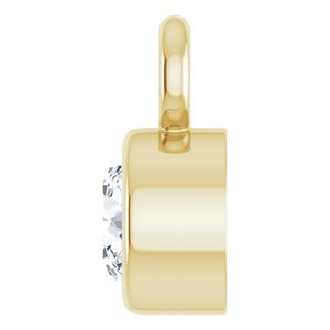 14K Yellow Gold .07 CT Natural Diamond Dangle