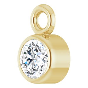 14K Yellow Gold .07 CT Natural Diamond Dangle