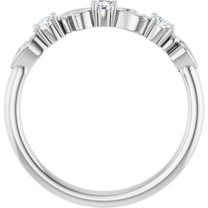 Sterling Silver 1/5 CTW Natural Diamond Stackable Ring