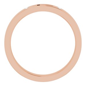 14K Rose Gold .03 CTW Natural Diamond Pierced Cross Stackable Ring