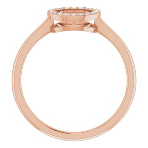14K Rose Gold 1/10 CTW Natural Diamond Circle Ring