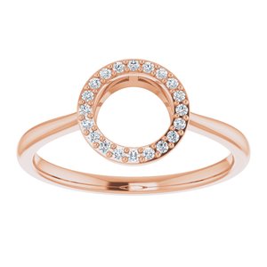 14K Rose Gold 1/10 CTW Natural Diamond Circle Ring