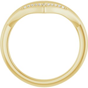 14K Yellow .04 CTW Natural Diamond Contour Band