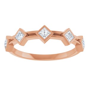 14K Rose 1/3 CTW Lab-Grown Diamond Anniversary Band