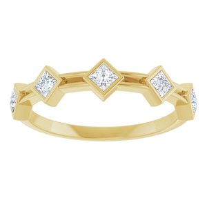 14K Yellow 1/3 CTW Lab-Grown Diamond Anniversary Band
