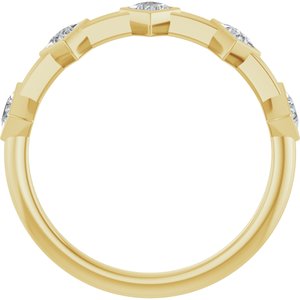 14K Yellow 1/3 CTW Diamond Anniversary Band