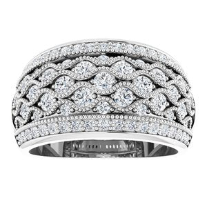 14K White Gold 1 CTW Natural Diamond Ring