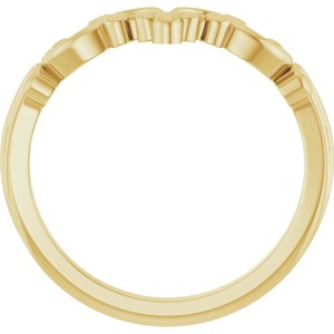 14K Yellow Sculptural Contour Band