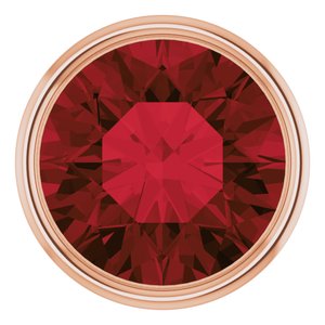 14K Rose Gold 2 mm Natural Mozambique Garnet Bezel Setting