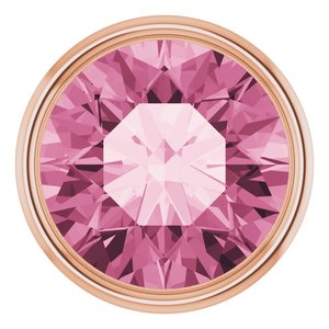 14K Rose Gold 2.5 mm Natural Pink Tourmaline Bezel Setting