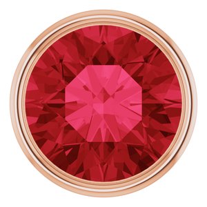 14K Rose Gold 2 mm Lab-Grown Ruby Bezel Setting