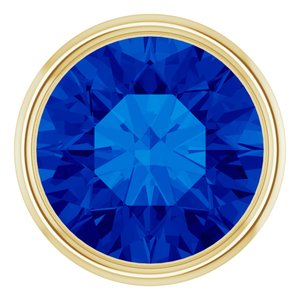 14K Yellow Gold 2.5 mm Natural Blue Sapphire Bezel Setting