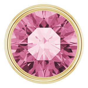 14K Yellow Gold 2 mm Natural Pink Tourmaline Bezel Setting