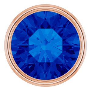 14K Rose Gold 2 mm Natural Blue Sapphire Bezel Setting