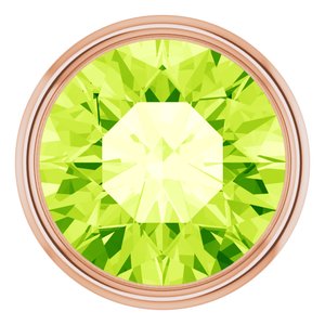 14K Rose Gold 2 mm Natural Peridot Bezel Setting
