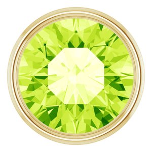 14K Yellow Gold 2.5 mm Natural Peridot Bezel Setting