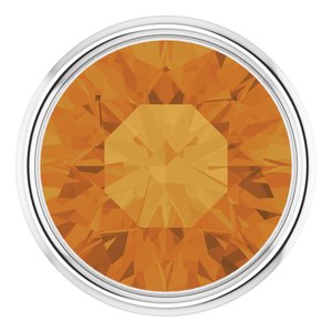 14K White Gold 2.5 mm Natural Citrine Bezel Setting