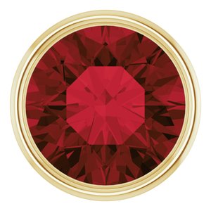 14K Yellow Gold 2.5 mm Natural Mozambique Garnet Bezel Setting