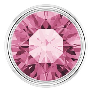 14K White Gold 2 mm Natural Pink Tourmaline Bezel Setting