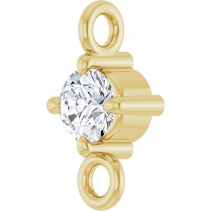 14K Yellow Gold .06 CT Natural Diamond Link