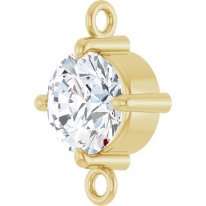 14K Yellow Gold 3/8 CT Natural Diamond Link
