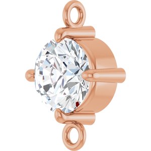 14K Rose Gold 3/8 CT Natural Diamond Link
