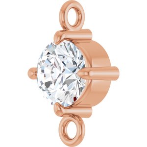 14K Rose Gold 1/3 CT Lab Grown Diamond Link