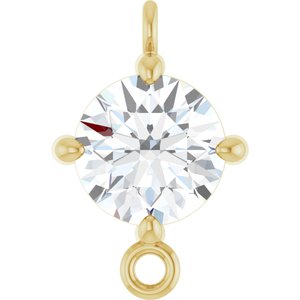 14K Yellow Gold 3/8 CT Natural Diamond Link