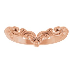 14K Rose Sculptural Contour Band