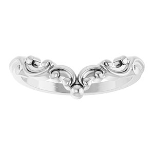 Platinum Sculptural Contour Band