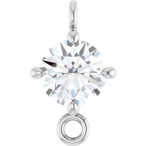14K White Gold 1/3 CT Lab Grown Diamond Link
