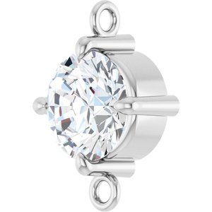 Platinum  5/8 CT Natural Diamond Link