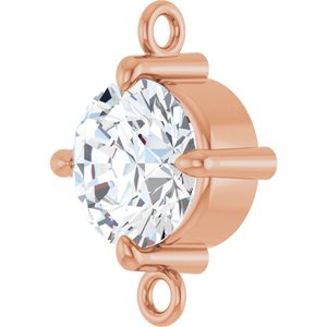 14K Rose Gold  5/8 CT Lab Grown Diamond Link