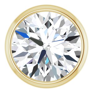 14K Yellow Gold 1/3 CT Lab-Diamond Low Bezel Setting