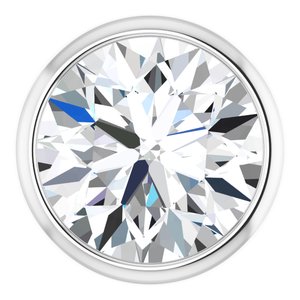 14K White Gold 1/3 CT Lab-Diamond Low Bezel Setting