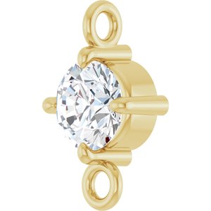 14K Yellow Gold 1/6 CT Lab Grown Diamond Link