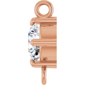 14K Rose Gold 1/3 CT Lab Grown Diamond Link