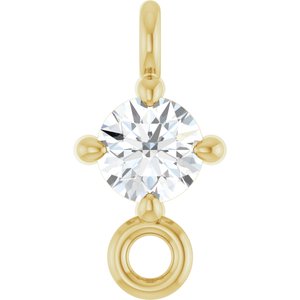 14K Yellow Gold .06 CT Natural Diamond Link