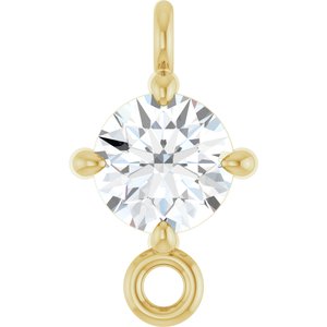 14K Yellow Gold 1/6 CT Lab Grown Diamond Link