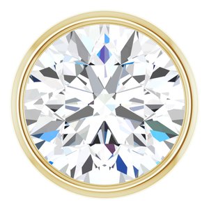 14K Yellow Gold 1/2 CT Lab-Diamond Low Bezel Setting