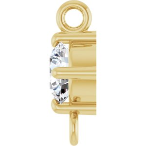 14K Yellow Gold 1/6 CT Natural Diamond Link