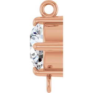 14K Rose Gold 3/8 CT Lab Grown Diamond Link