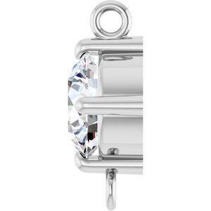 14K White Gold 3/8 CT Lab Grown Diamond Link